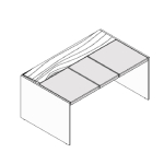 Desk with Modesty Panel and Leather Insert
