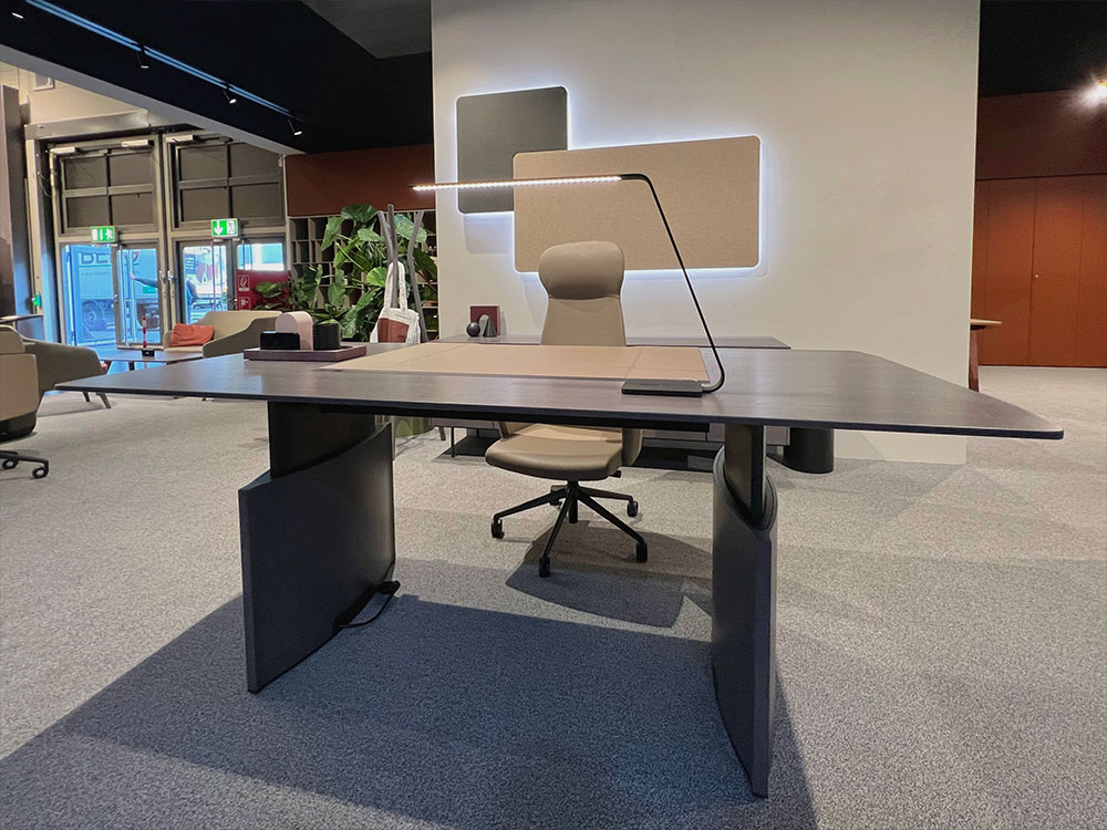 Elvira - Wood Veneer Height Adjustable Executive Desk with Optional Credenza Unit & Storage Unit 06 img