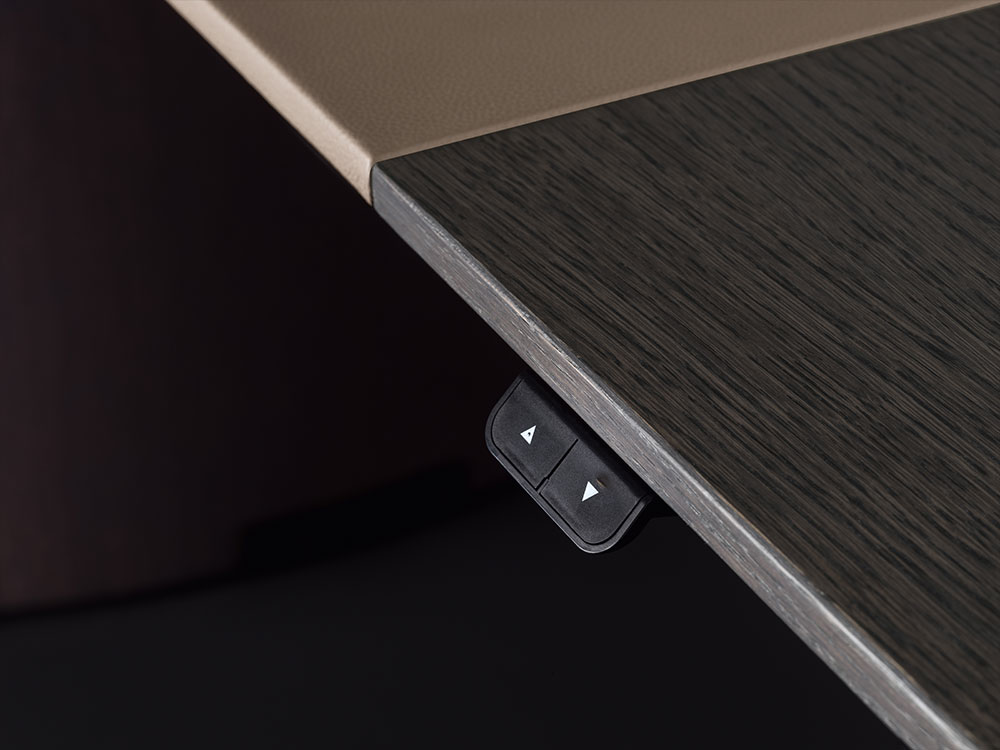 Elvira - Wood Veneer Height Adjustable Executive Desk with Optional Credenza Unit & Storage Unit 08 img