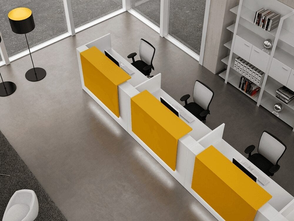 Zack 8 – Large Modular Reception Desk with Three Counters Main img
