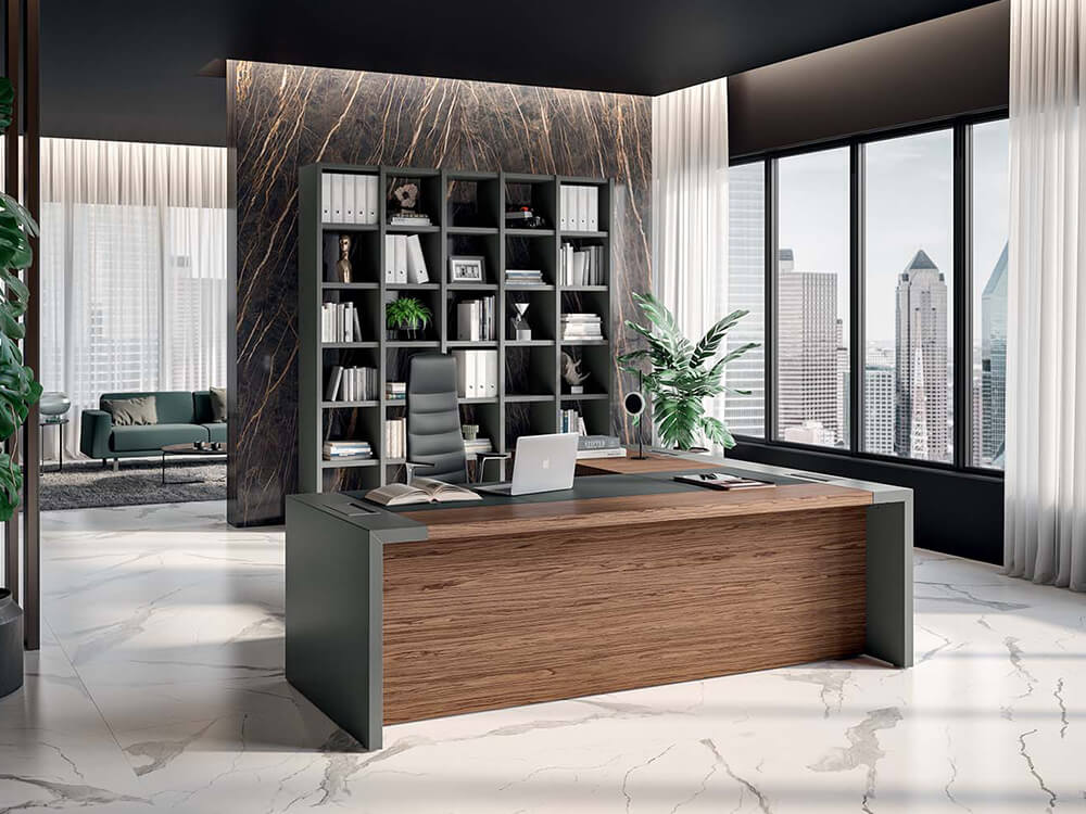 Easton – Wood Veneer Executive Desk with Optional Return and Leather Insert 01 Img