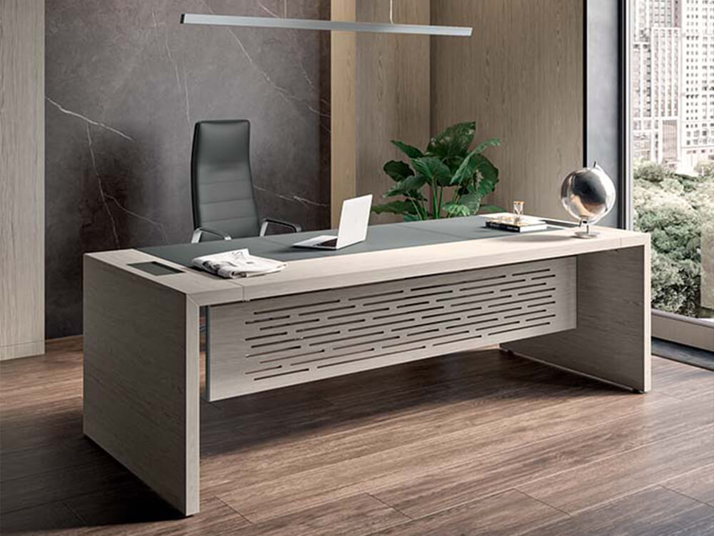 Easton – Wood Veneer Executive Desk with Optional Return and Leather Insert 02 Img