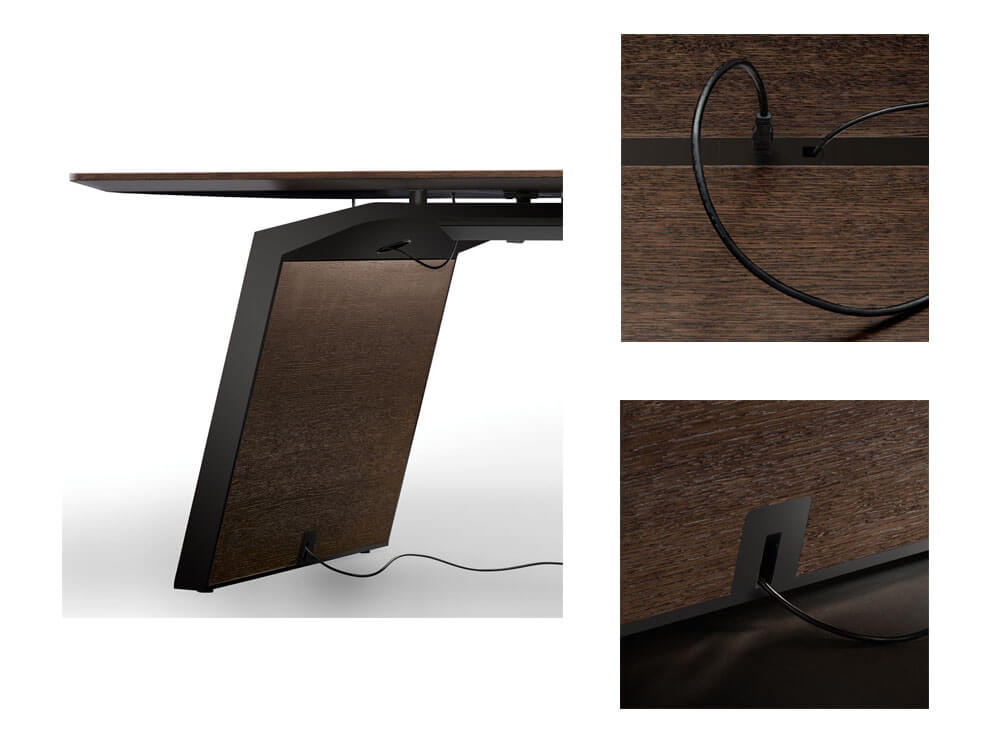 Myra - Modern Executive Desk with Solid Panel Legs and Optional Credenza Unit 07 Img
