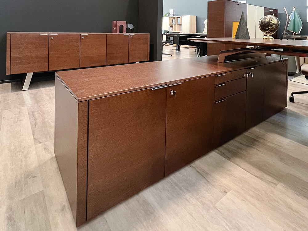 Myra - Modern Executive Desk with Solid Panel Legs and Optional Credenza Unit 08 Img