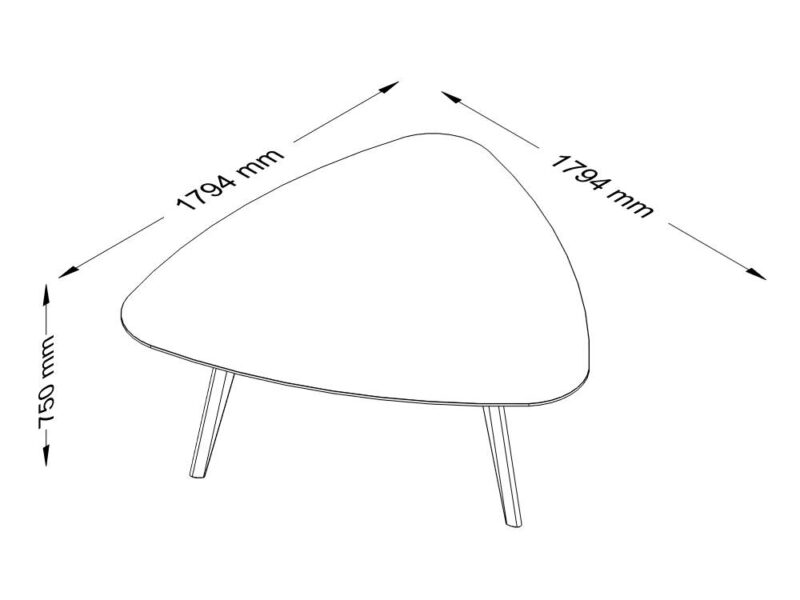 Reine 3 – Glass Top Round, Triangular and Rounded Corner Shaped Meeting Table Size image