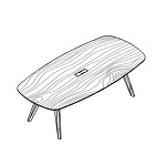 Small Barrel Shaped Table with Top Access (8 and 10 Persons)