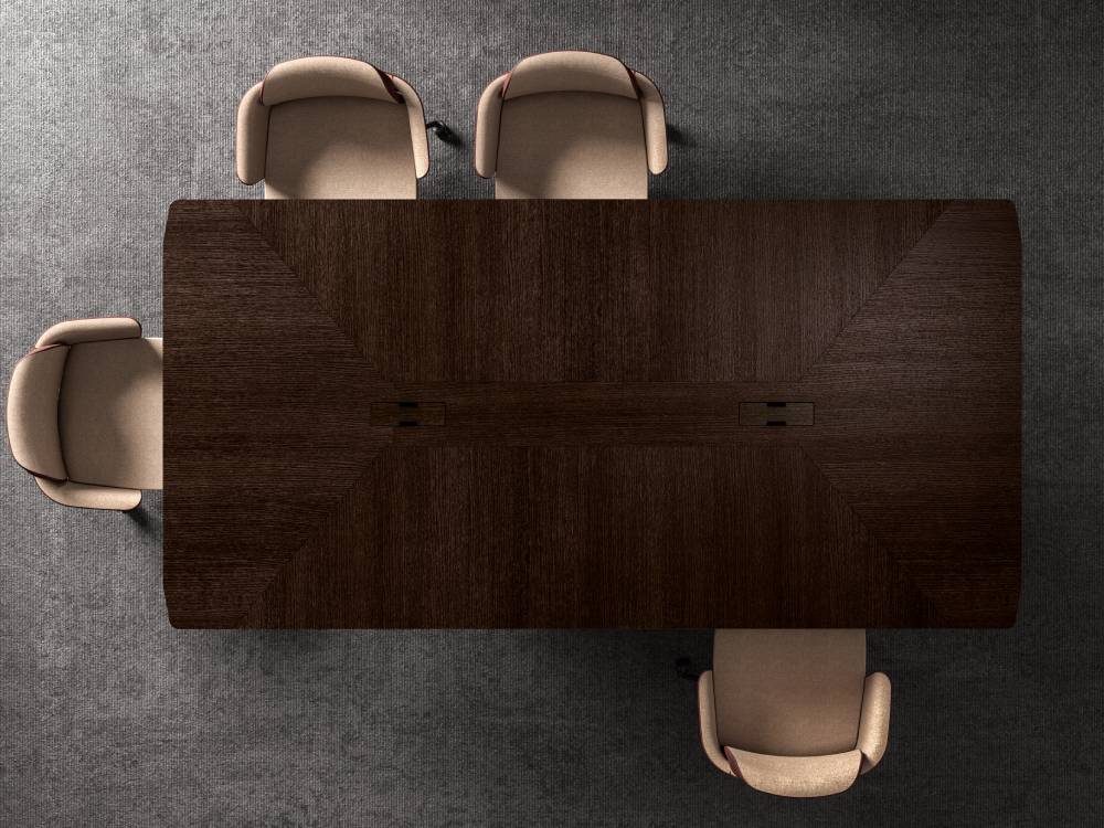 Tracy 1 - Round, Square and Rectangular Shaped Meeting Table With Column Leg 01
