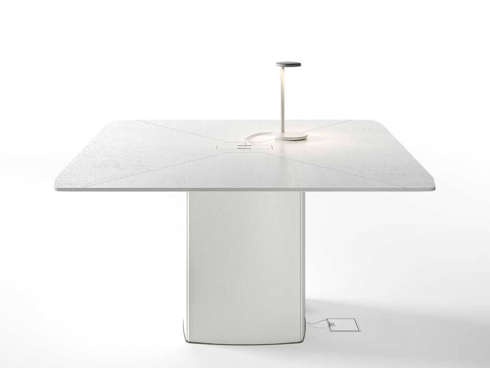 Tracy 1 - Round, Square and Rectangular Shaped Meeting Table With Column Leg 04
