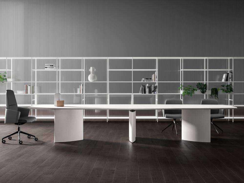Tracy 2 - Barrel Shaped Meeting Table 01