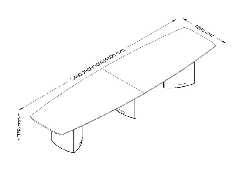 Tracy 2 - Barrel Shaped Meeting Table Size image Tracy 2 - Barrel Shaped Meeting Table Size image