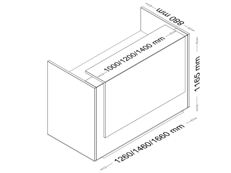 Zack – Modern Designer Reception Desk Size img