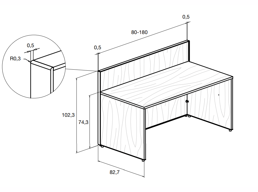 Oriaa 1 - Melamine Reception Desk with Return and DDA Access Unit Size 01 img