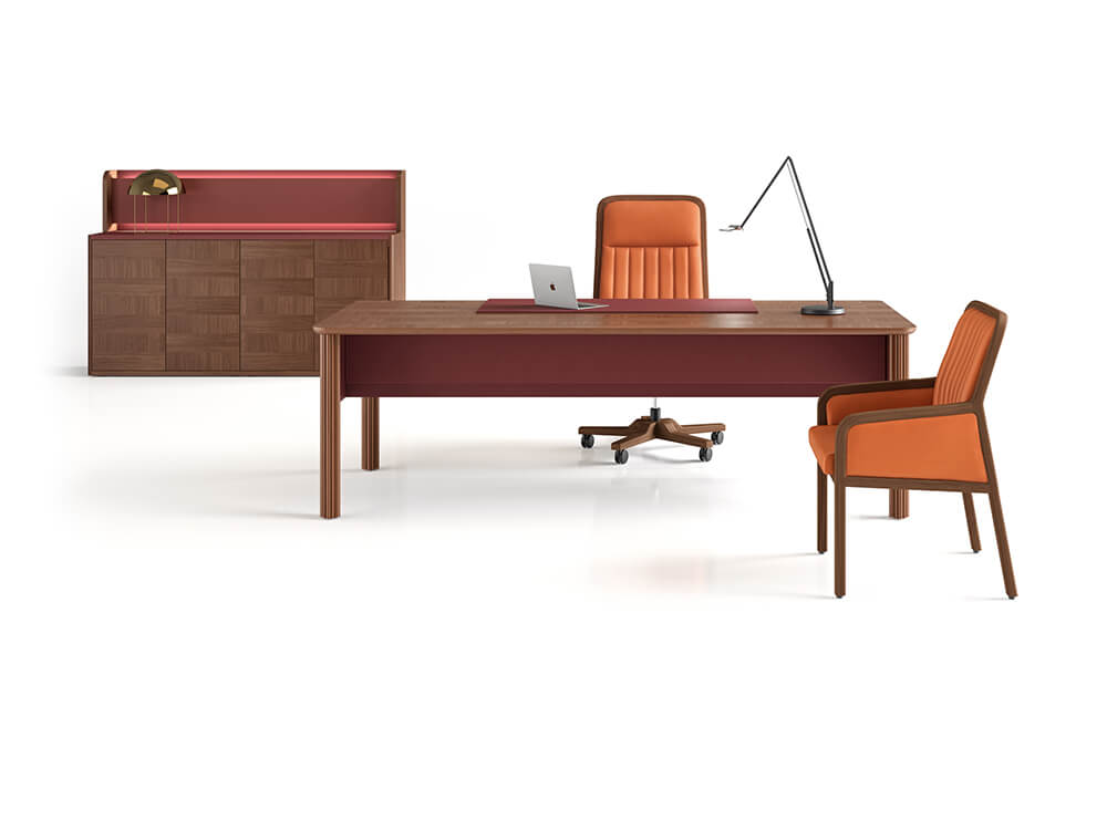 Alice – Classic Executive Desk With Modesty Panel And Optional Return Pedestal 02 Img
