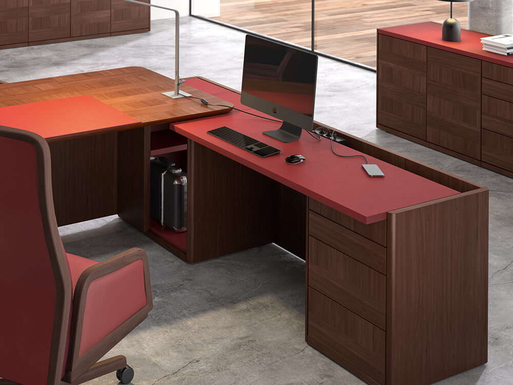 Alice – Classic Executive Desk With Modesty Panel And Optional Return Pedestal 04 Img