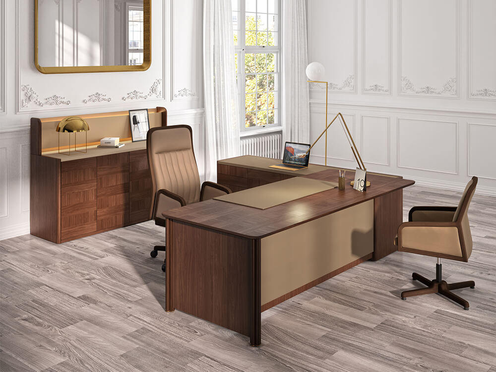 Alice – Classic Executive Desk With Modesty Panel And Optional Return Pedestal 06 Img