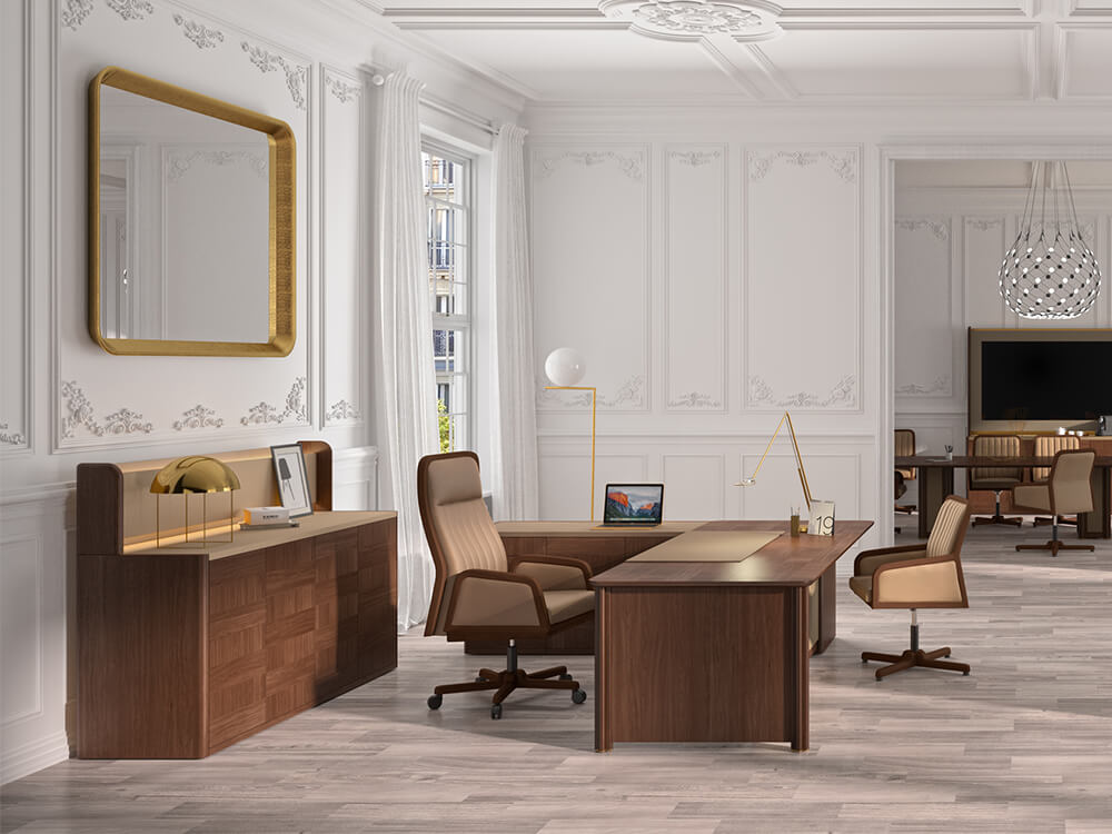 Alice – Classic Executive Desk With Modesty Panel And Optional Return Pedestal 07 Img