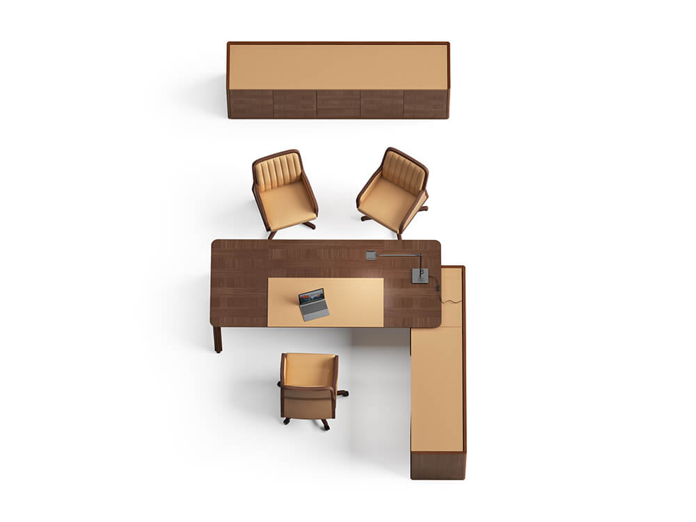 Alice – Classic Executive Desk With Modesty Panel And Optional Return Pedestal 08 Img