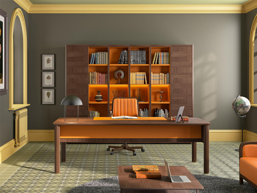 Alice – Classic Executive Desk With Modesty Panel And Optional Return Pedestal Main Img
