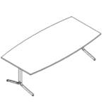 Medium Barrel Shaped Meeting Table (12 and 14 Persons)