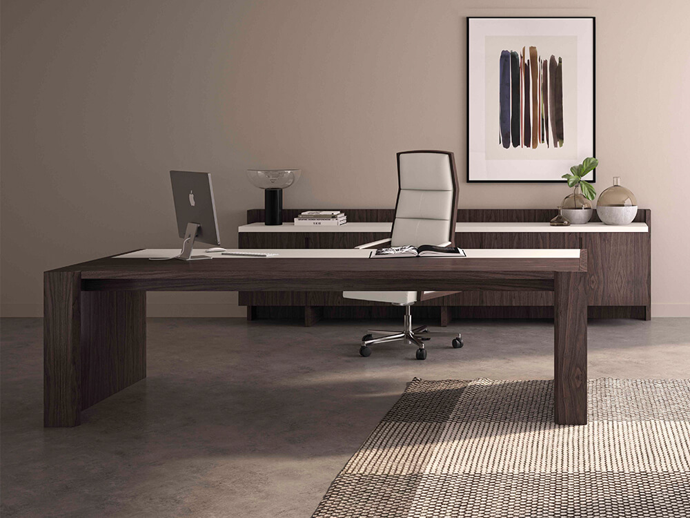 Franca – Classic Executive Desk with Optional Return and Credenza Unit 01 img