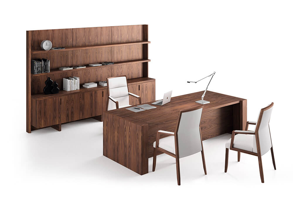Franca – Classic Executive Desk with Optional Return and Credenza Unit 03 img