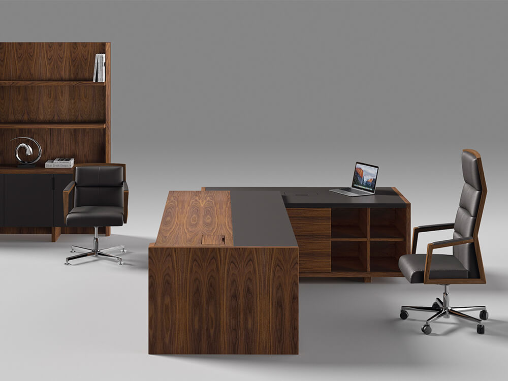 Franca – Classic Executive Desk with Optional Return and Credenza Unit 04 img