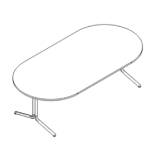 Medium D End Shaped Meeting Table (12 and 14 Persons)