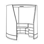 Round Pod With Back Panel (Ø x 2200 x H2200 mm)