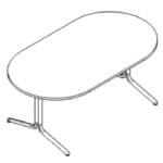 Small D Ended Shaped Meeting Table (6, 8 and 10 Persons)