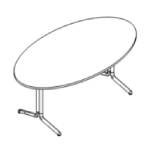 Small Oval Shaped Meeting Table (6 and 8 Persons)