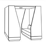 Square Pod Without Back Panel (L2200 x D2100 x H2200 mm)