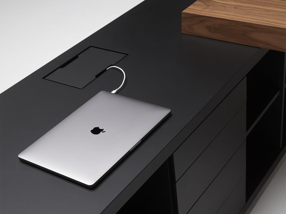 Talon – Modern Executive Desk with Credenza Unit and Optional Modesty Panel 08 img