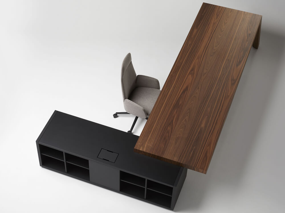 Talon – Modern Executive Desk with Credenza Unit and Optional Modesty Panel 09 img