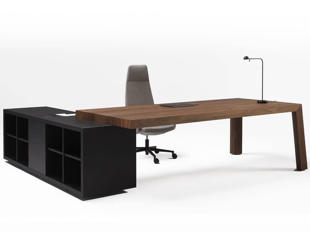 Talon – Modern Executive Desk with Credenza Unit and Optional Modesty Panel 10 img