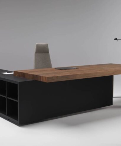 Talon – Modern Executive Desk with Credenza Unit and Optional Modesty Panel