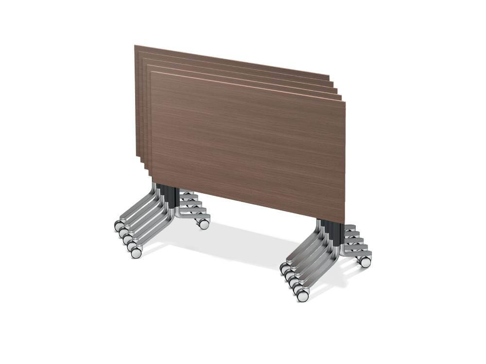 Tommy 2 – Fliptop Rectangular, Oval, Barrel & D End Shape Meeting Table with T Leg 06 Img