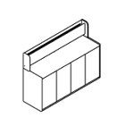 L1920 x D500 x H1340 mm (With 4 Doors and Back Panel)