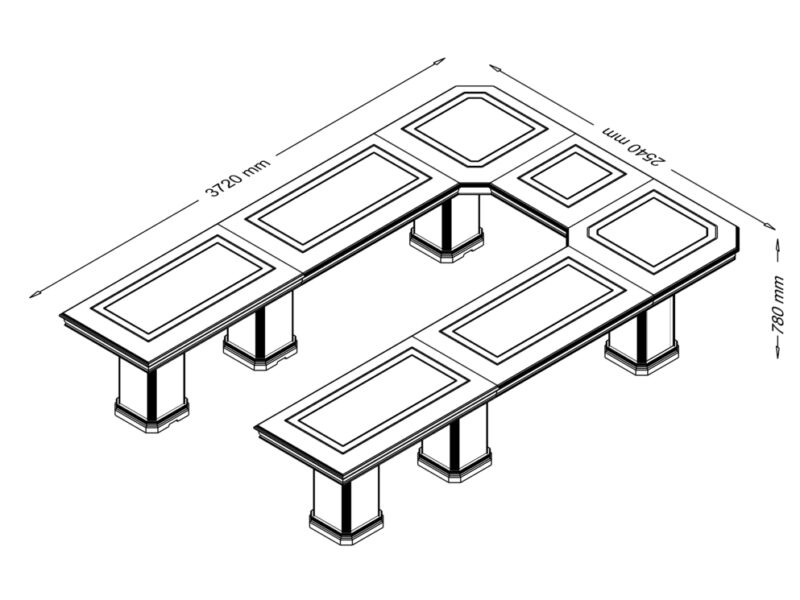 Allyson 2 – Modular Classic Meeting Table Size img Allyson 2 – Modular Classic Meeting Table Size img