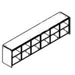 L2485 x D450 H766 mm (6 Low Cabinet without Doors)