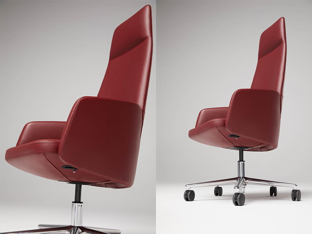 Chana - Low, Medium and High Back Executive Chair With Upholstered Or Wood Finish Back 09 img