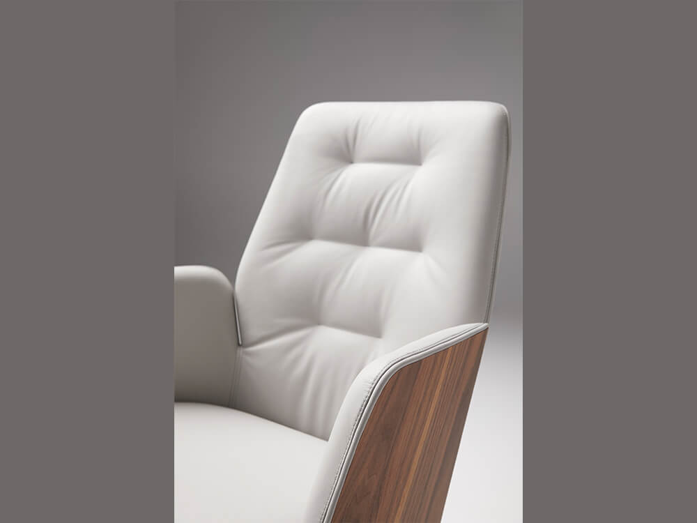 Chana - Low, Medium and High Back Executive Chair With Upholstered Or Wood Finish Back 14 img