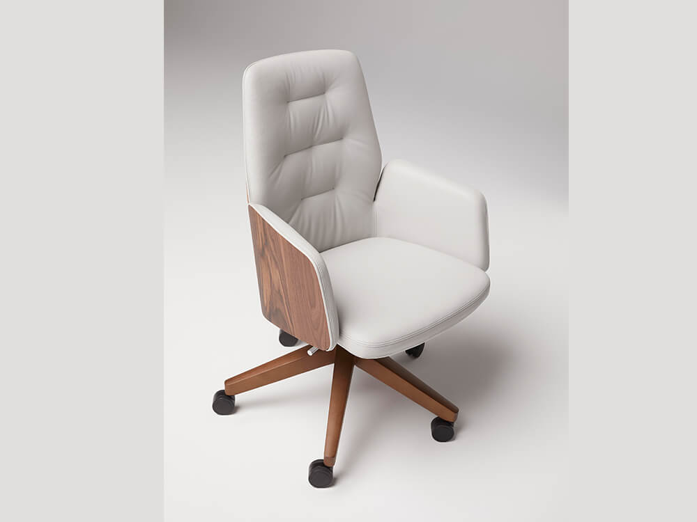 Chana - Low, Medium and High Back Executive Chair With Upholstered Or Wood Finish Back 17 img