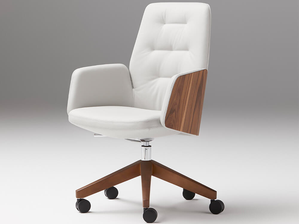Chana - Low, Medium and High Back Executive Chair With Upholstered Or Wood Finish Back 19 Img