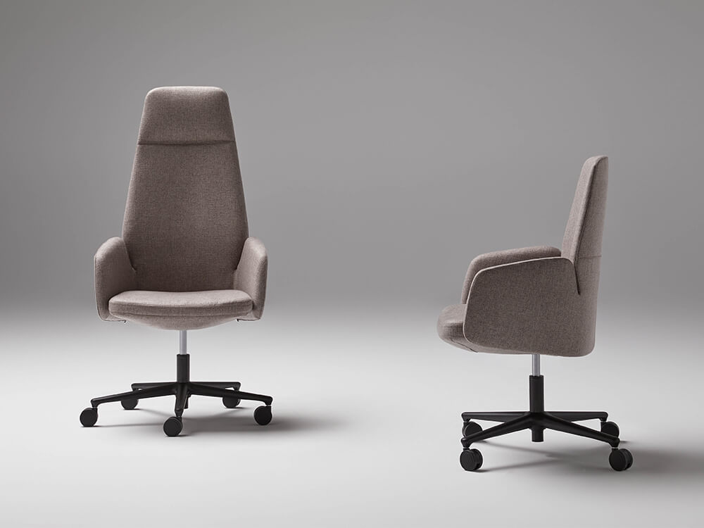 Chana - Low, Medium and High Back Executive Chair With Upholstered Or Wood Finish Back 29 img