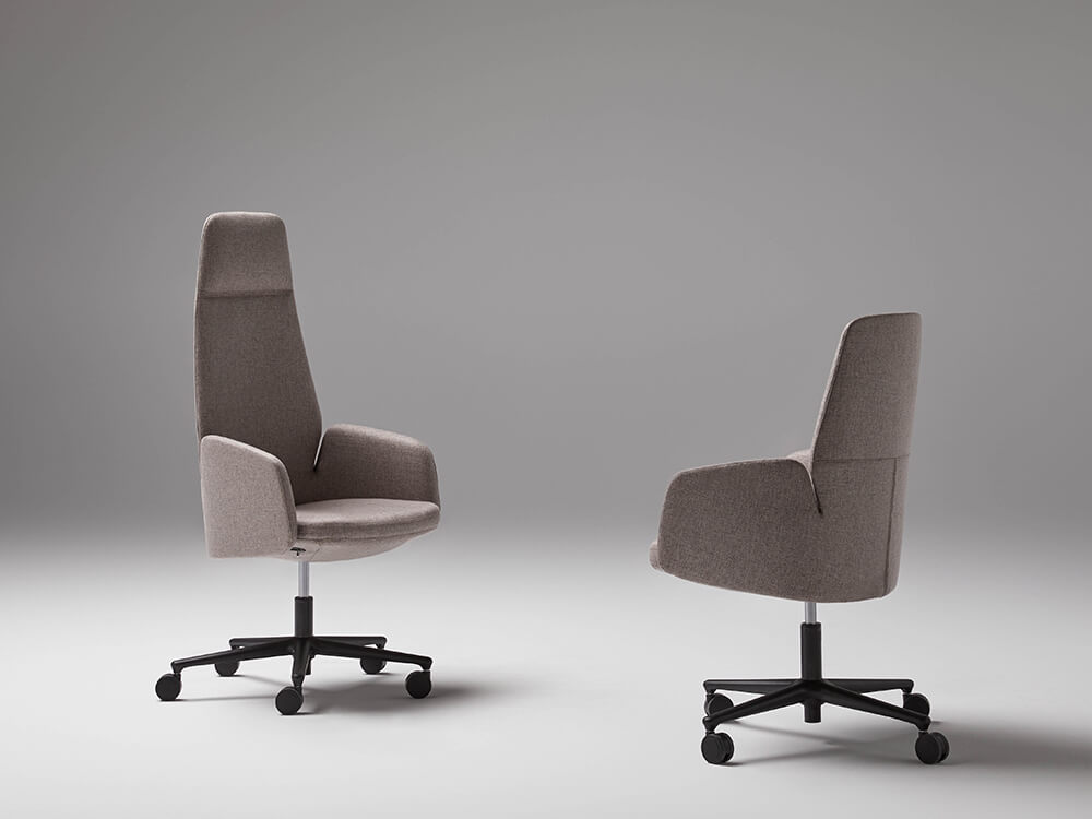 Chana - Low, Medium and High Back Executive Chair With Upholstered Or Wood Finish Back 30 Img