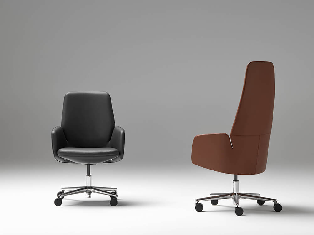 Chana - Low, Medium and High Back Executive Chair With Upholstered Or Wood Finish Back 31 Img