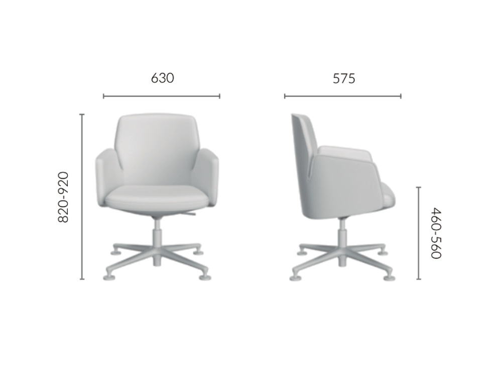 Chana - Low, Medium and High Back Executive Chair With Upholstered Or Wood Finish Back 33 Img