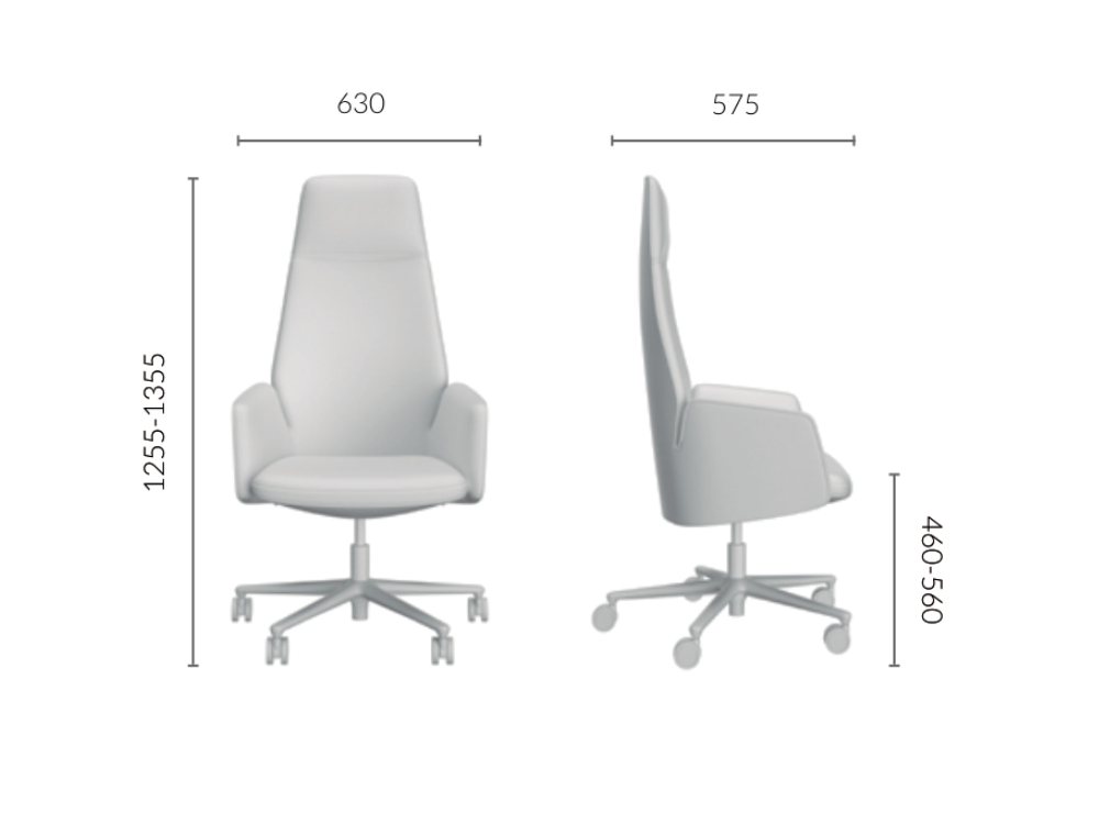 Chana - Low, Medium and High Back Executive Chair With Upholstered Or Wood Finish Back 34 Img