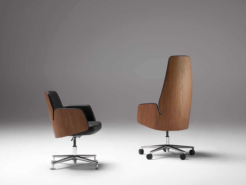 Chana - Low, Medium and High Back Executive Chair With Upholstered Or Wood Finish Back main Img