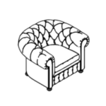 L1050 x D850 x H750 mm (One Seater)